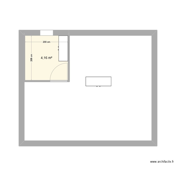 Essai2. Plan de 1 pièce et 4 m2