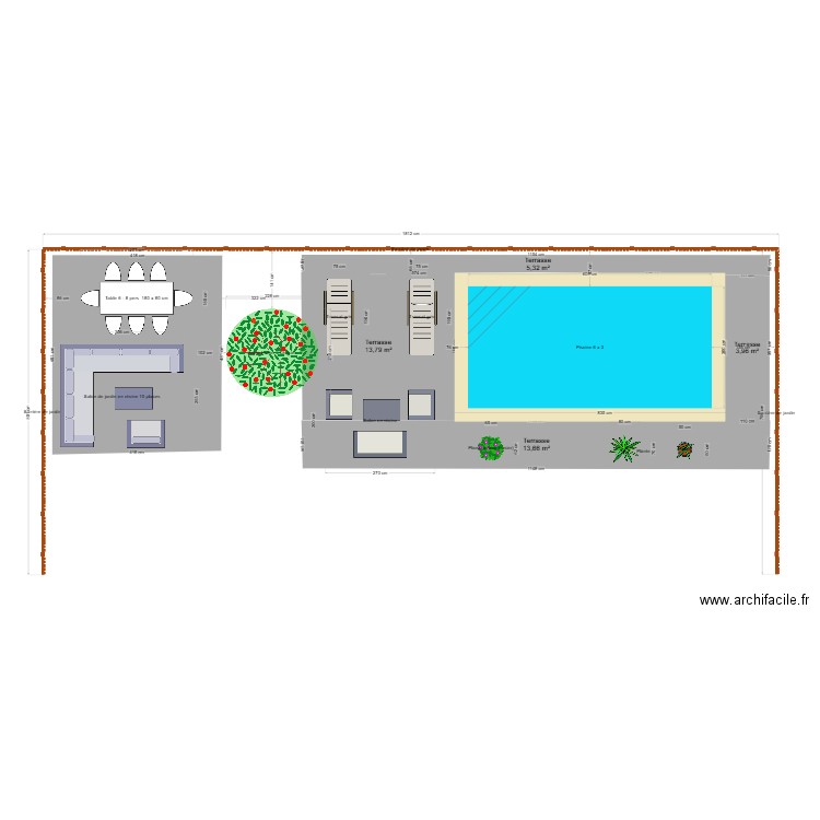 piscine. Plan de 0 pièce et 0 m2