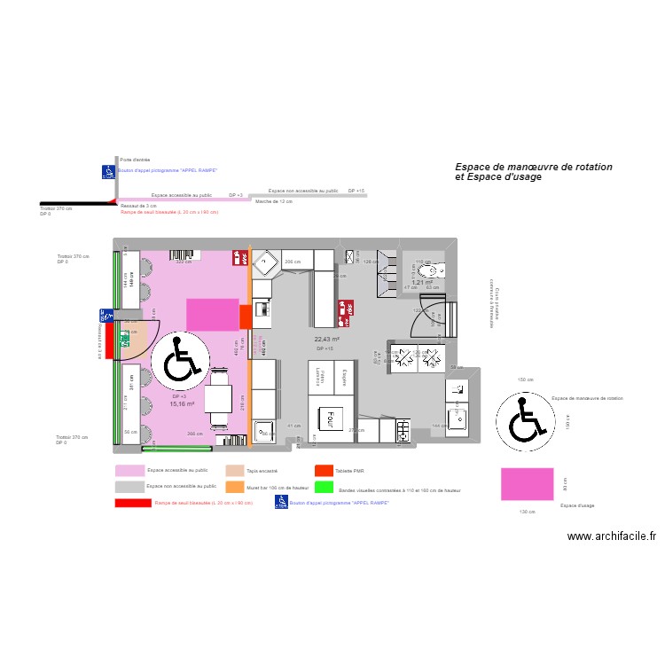 DIV'IN HOUSE APRES AMÉNAGEMENTS Espace rotat et usage. Plan de 4 pièces et 40 m2