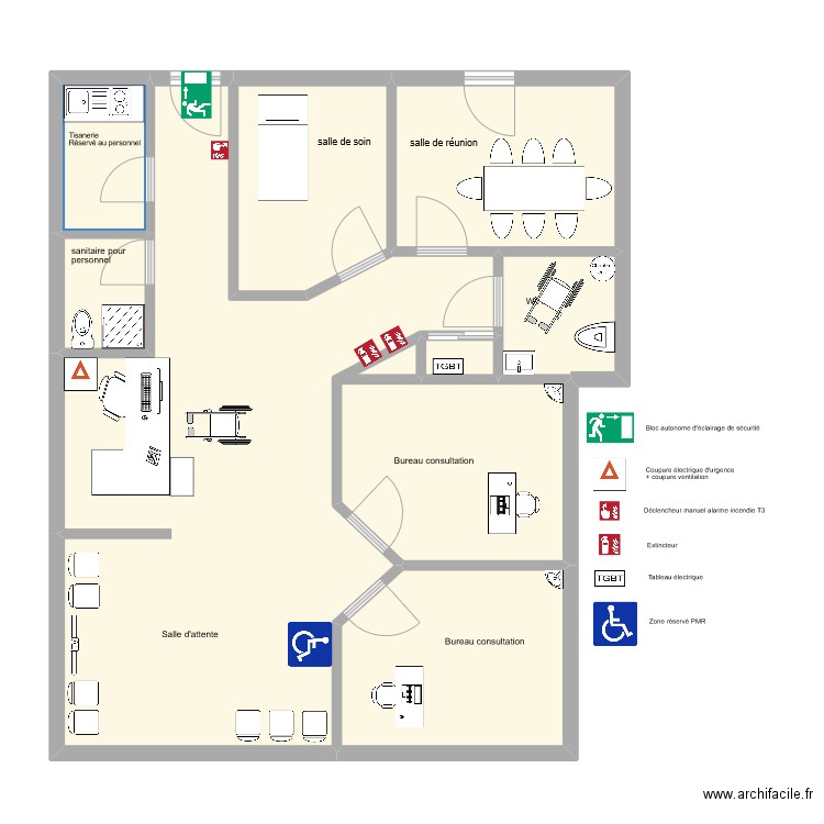 plan accessibilité epsilon 3 bat B. Plan de 10 pièces et 102 m2