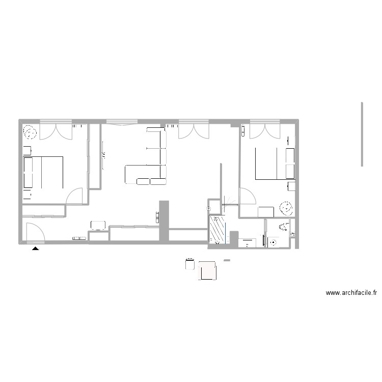 RDC SULLY. Plan de 0 pièce et 0 m2