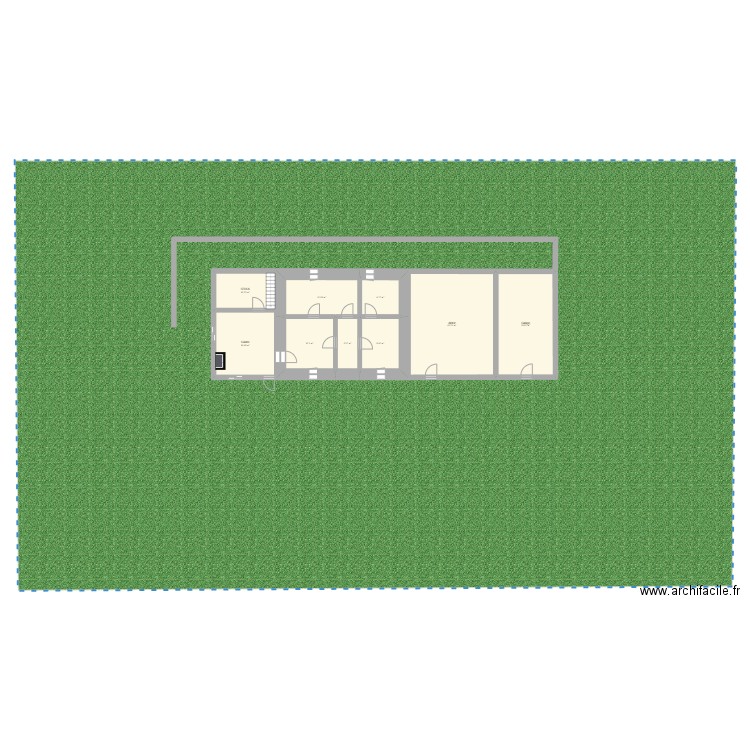 MAISON. Plan de 9 pièces et 146 m2