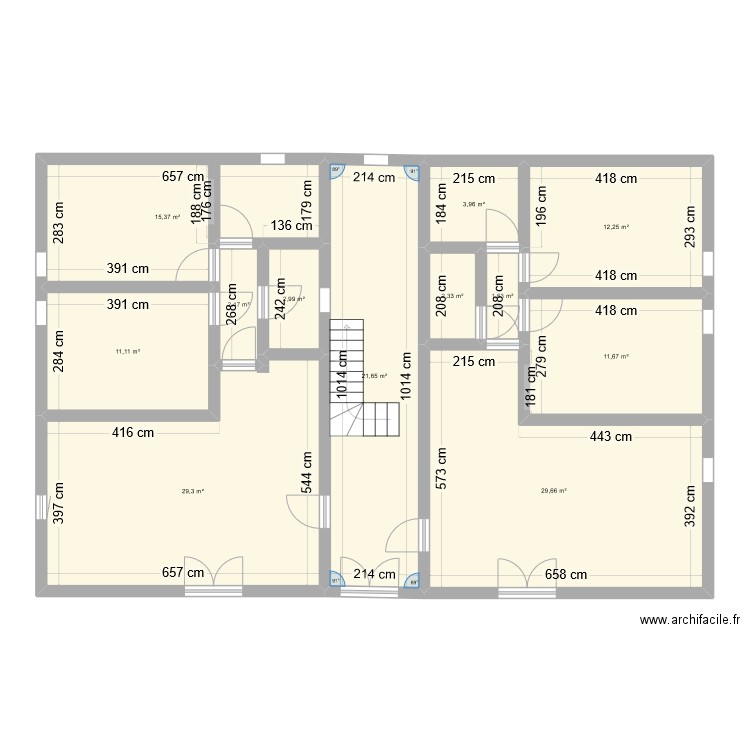 LBV. Plan de 12 pièces et 144 m2