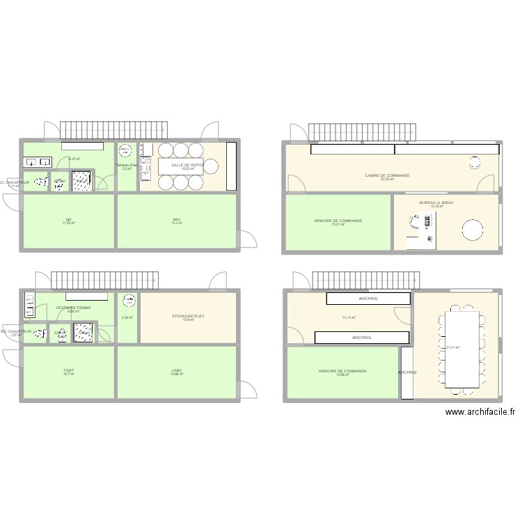 bureau smec. Plan de 22 pièces et 193 m2