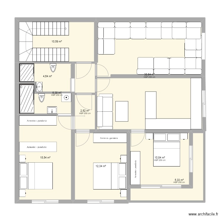 TIGUMI12345678. Plan de 9 pièces et 107 m2