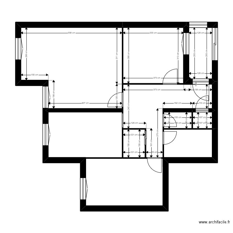 CLAIR. Plan de 6 pièces et 51 m2