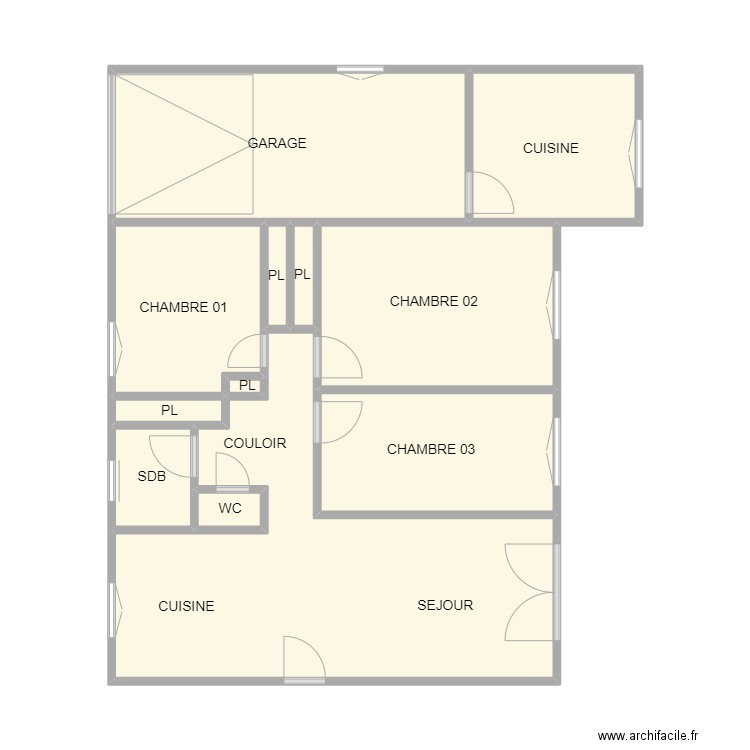 MAISON 70M2 vauvert. Plan de 12 pièces et 55 m2