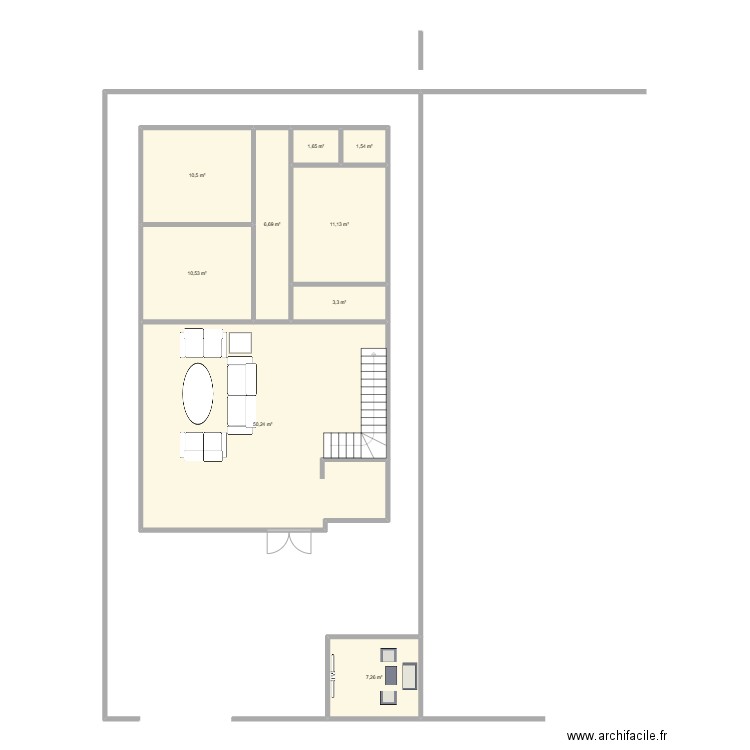 Issa Diarra 2. Plan de 9 pièces et 103 m2