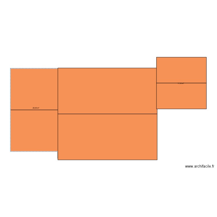 maison 3d. Plan de 2 pièces et 46 m2