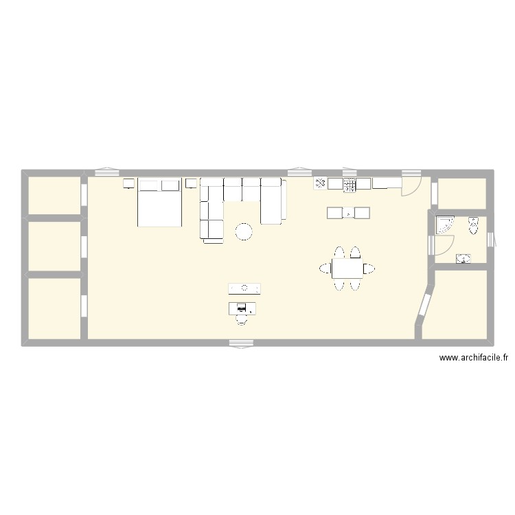 Garage Apartment V2. Plan de 4 pièces et 124 m2