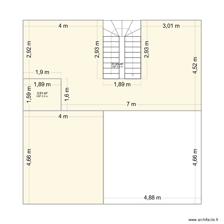 MARGAITA éEME. Plan de 3 pièces et 53 m2