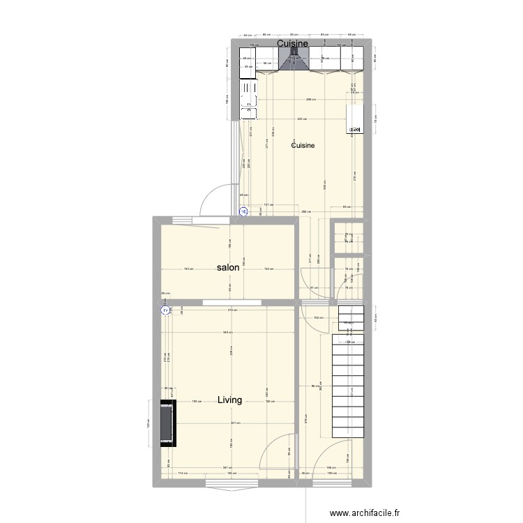 DEFRECHEUX. Plan de 14 pièces et 126 m2