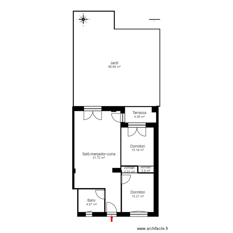 CR RIBASOL SKI PARK BLOC 6 0 1 ARINSAL. Plan de 8 pièces et 122 m2