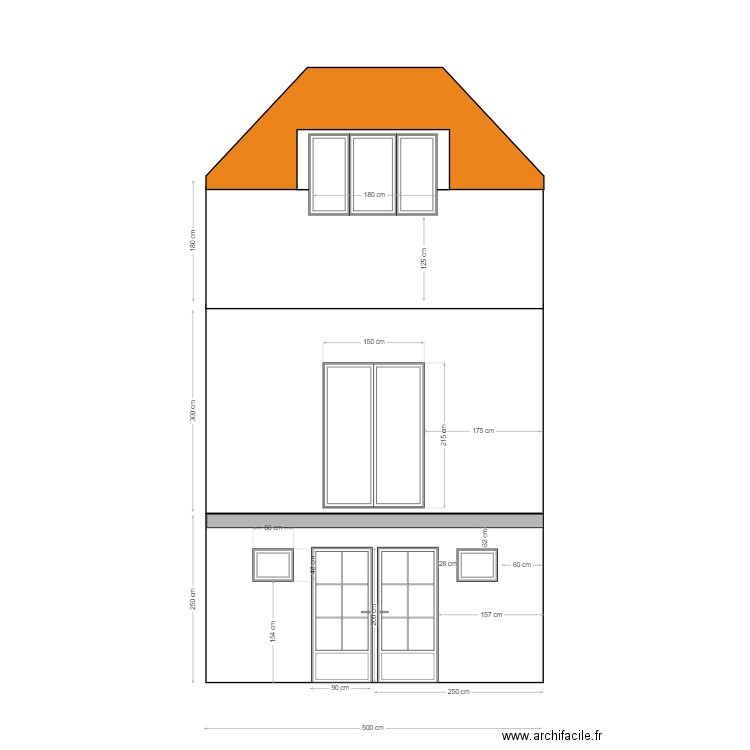 Facade Avant. Plan de 0 pièce et 0 m2