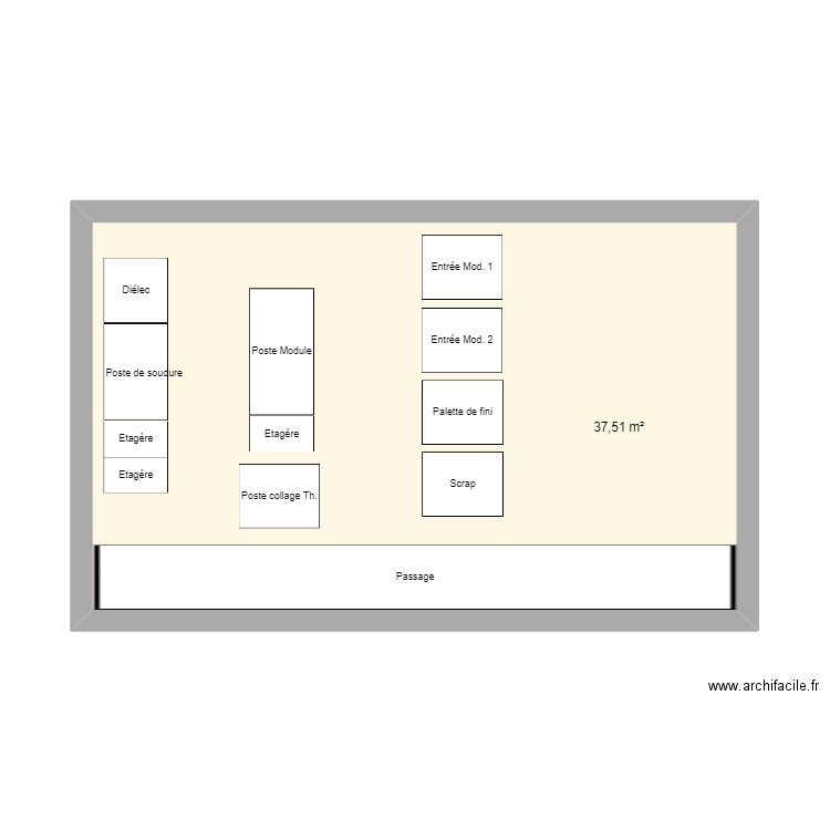 IREPA. Plan de 1 pièce et 38 m2