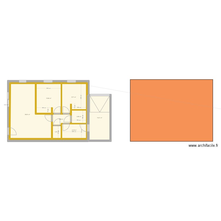 copie plougoulm. Plan de 9 pièces et 72 m2