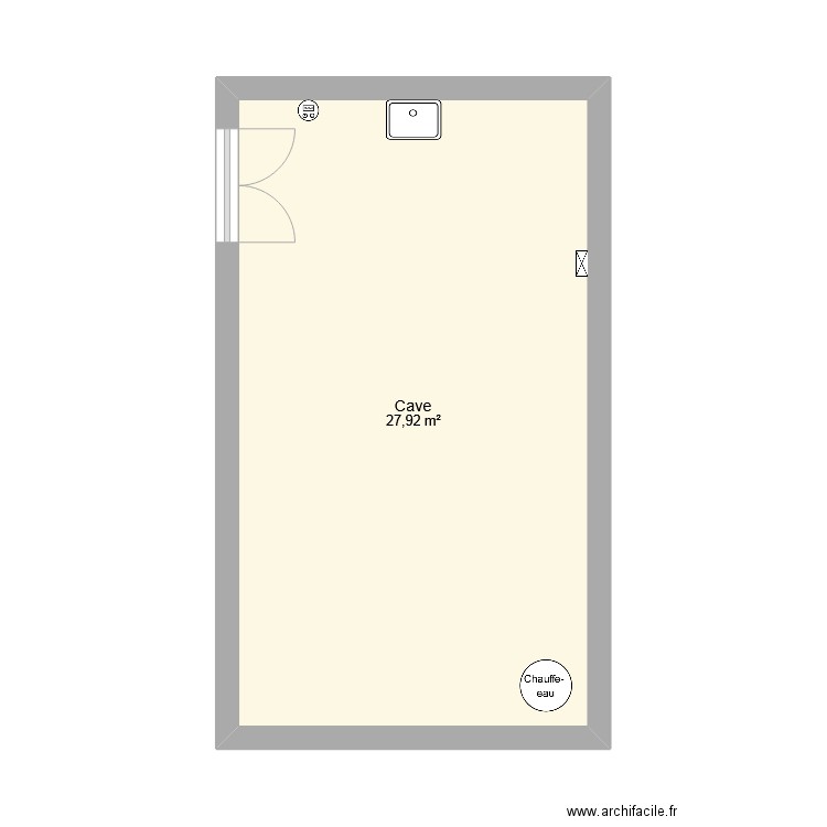 cave trouec. Plan de 1 pièce et 28 m2