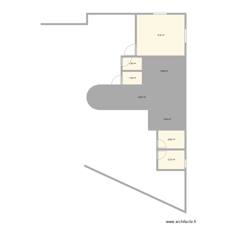 Bib. Plan de 8 pièces et 38 m2