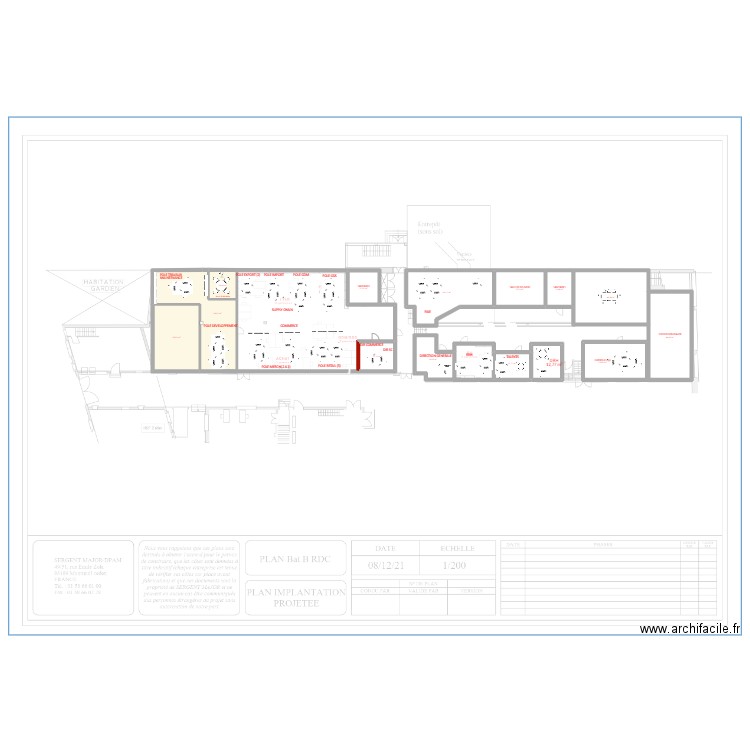 Bat B - R0 -v5?. Plan de 14 pièces et 377 m2