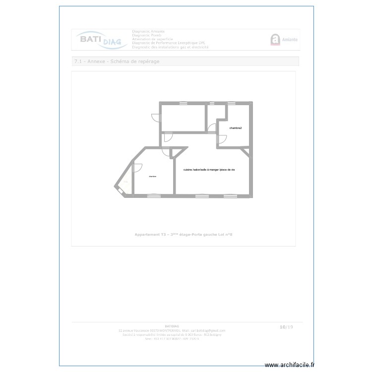 agencement Champigny. Plan de 4 pièces et 248 m2