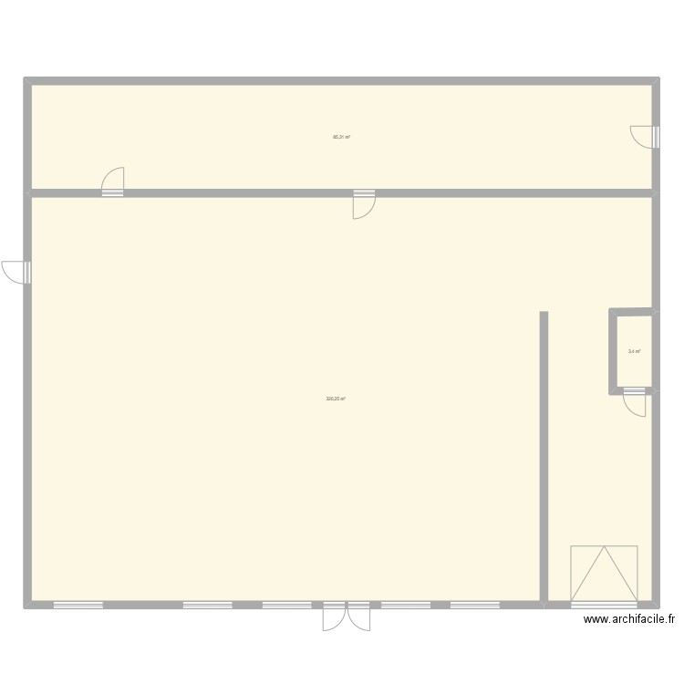 test. Plan de 3 pièces et 409 m2