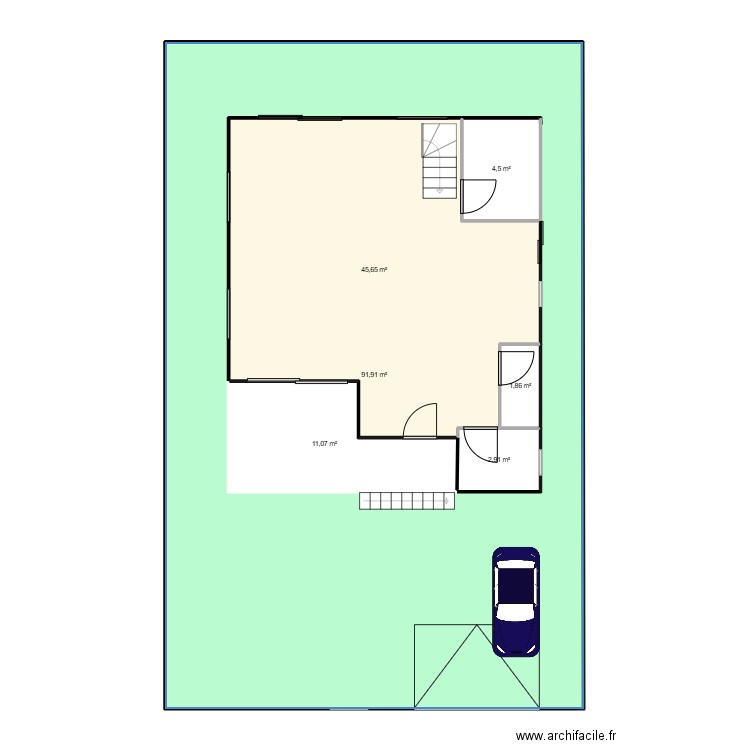 maison te3 bled. Plan de 6 pièces et 226 m2