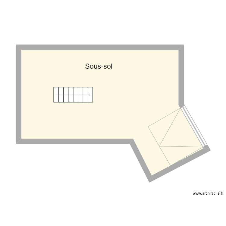 Flavin. Plan de 1 pièce et 45 m2