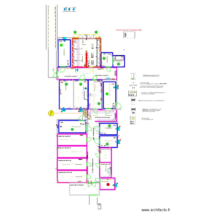 lycee monteil alarme intrusion. Plan de 19 pièces et 262 m2