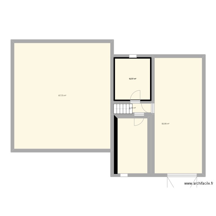 plan. Plan de 5 pièces et 141 m2