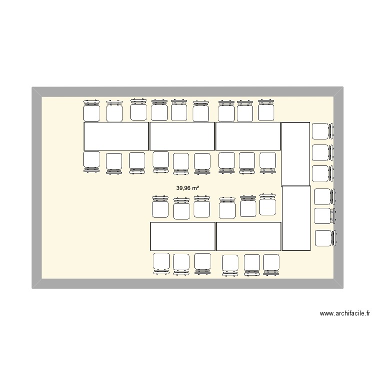 Barnum. Plan de 1 pièce et 40 m2