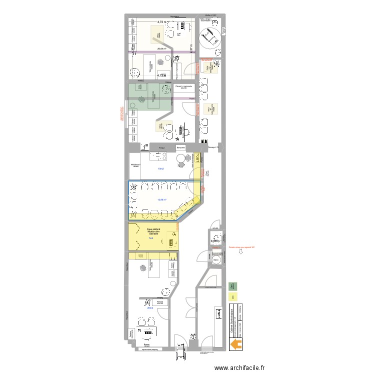 CabGyneco_NewAmenagement_V2TER. Plan de 4 pièces et 36 m2