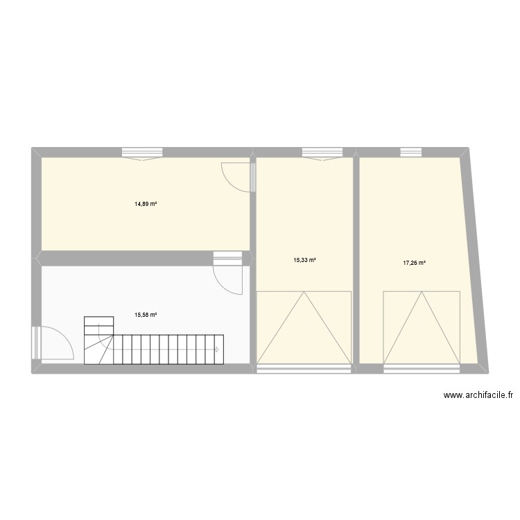 plan rdc projet. Plan de 4 pièces et 63 m2