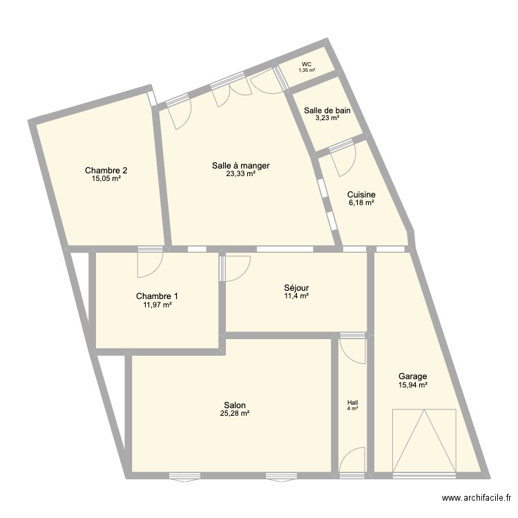 PLA17. Plan de 12 pièces et 120 m2