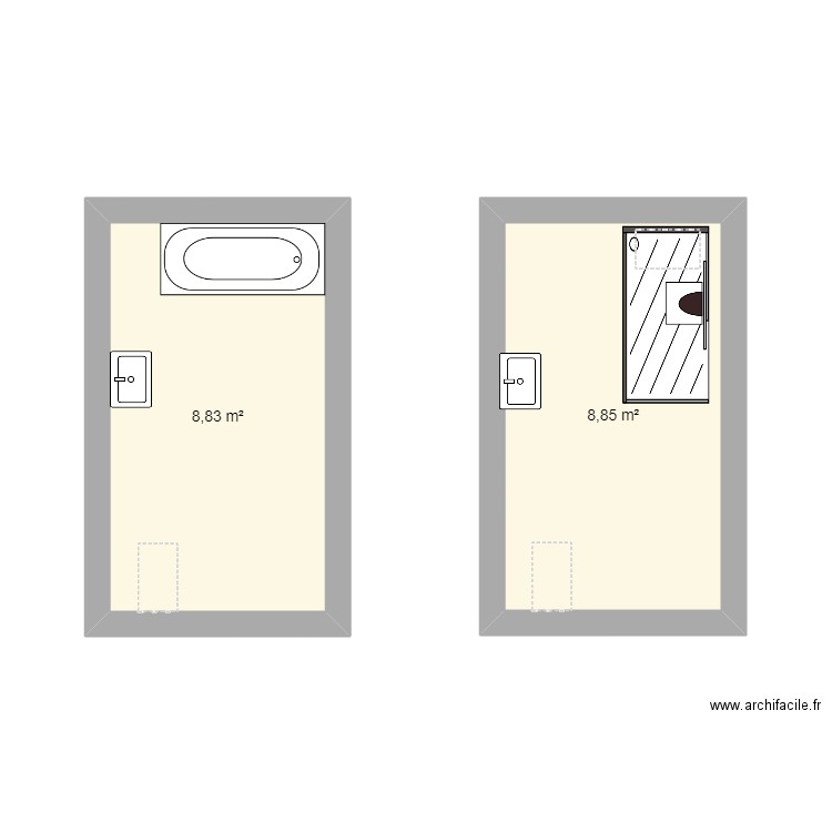 BEAL. Plan de 2 pièces et 18 m2