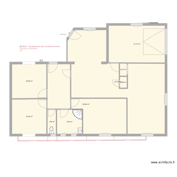 pervenchères base. Plan de 9 pièces et 117 m2