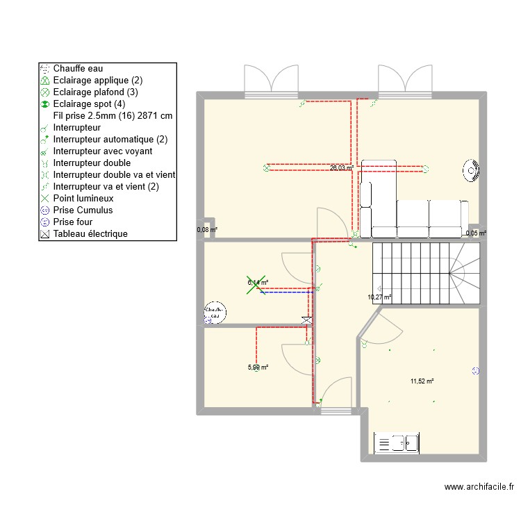 7 Martin Elec. Plan de 7 pièces et 60 m2