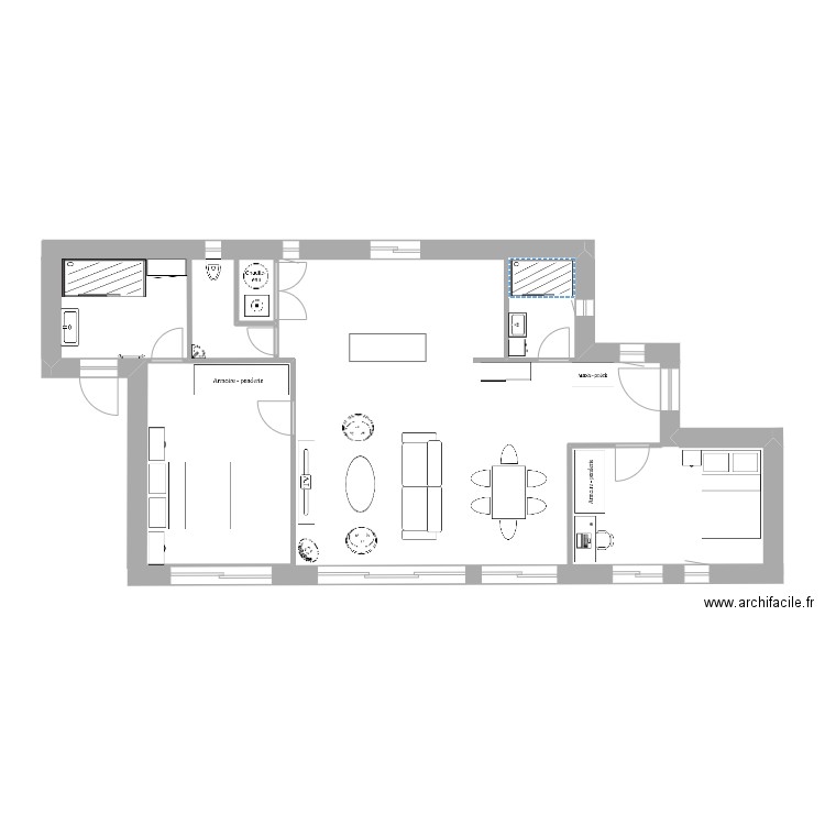 maison 2 3X40 + 1X10. Plan de 0 pièce et 0 m2