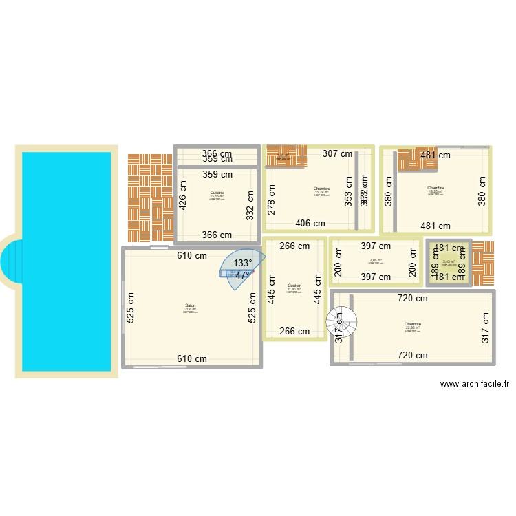 Myhome. Plan de 10 pièces et 129 m2