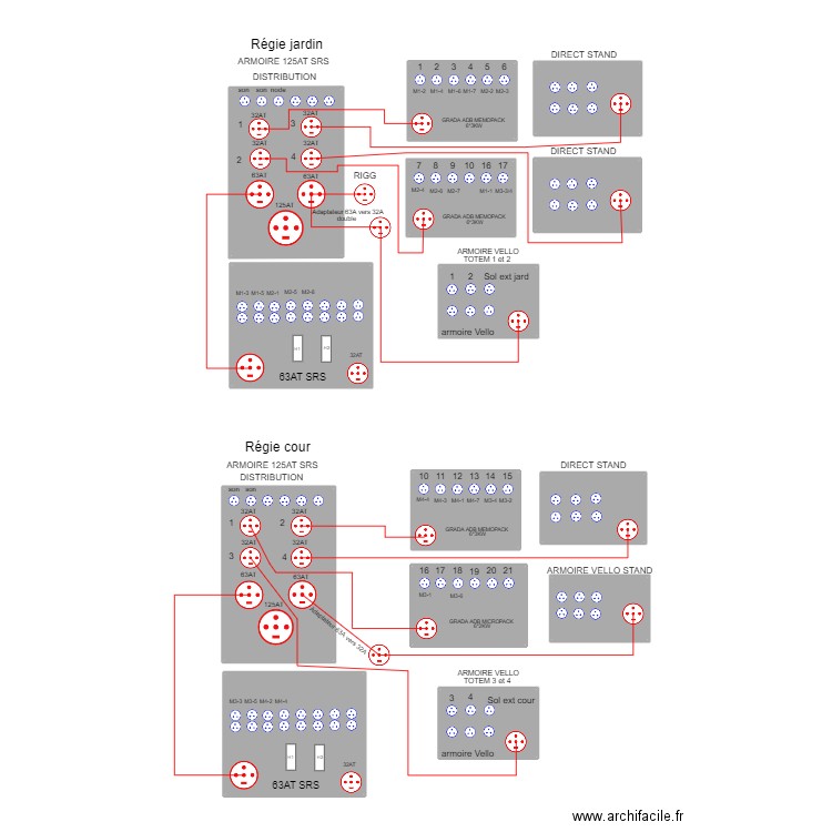 PLAN ELECTRIQUE V AND B 2024. Plan de 14 pièces et 98 m2