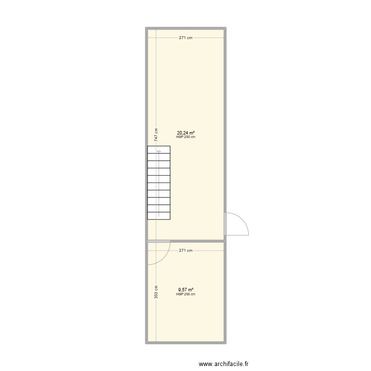 plan INNOCENZO. Plan de 2 pièces et 30 m2