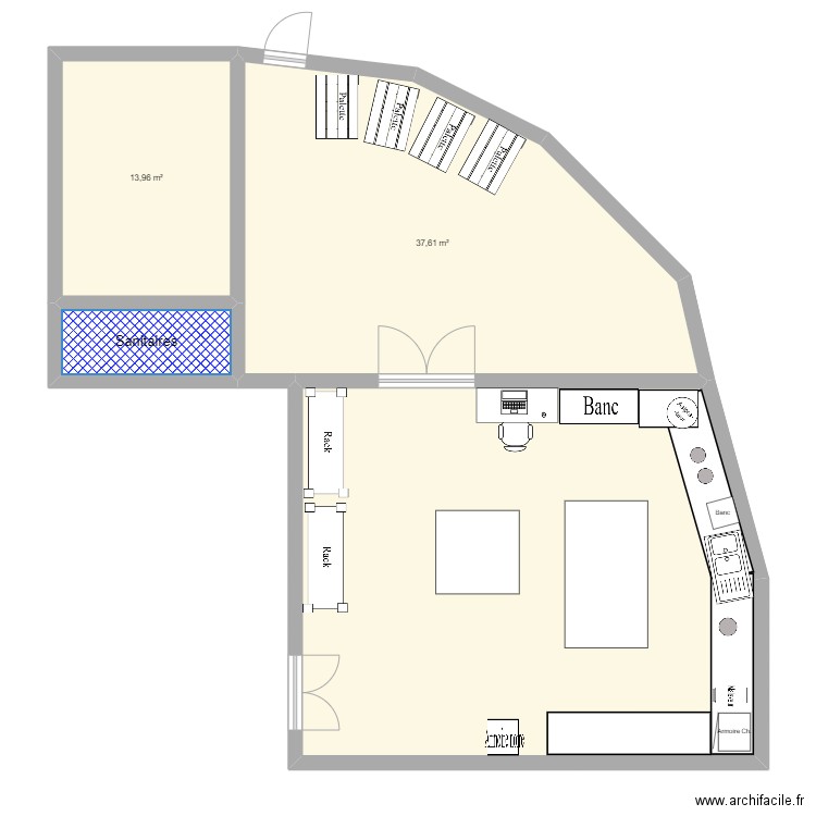 Chatelier. Plan de 4 pièces et 112 m2