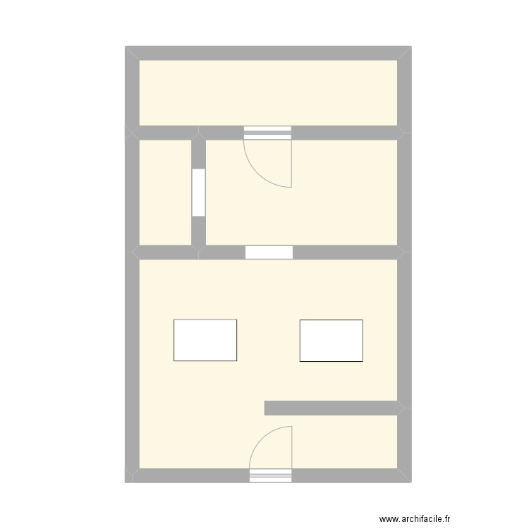 plan salon toilettage. Plan de 4 pièces et 34 m2