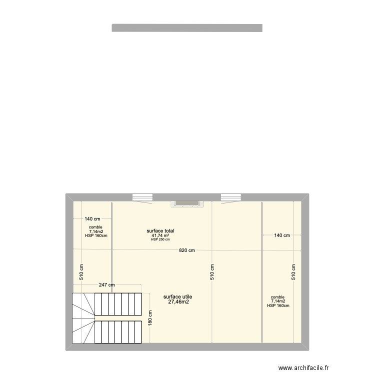 maison ok. Plan de 1 pièce et 42 m2