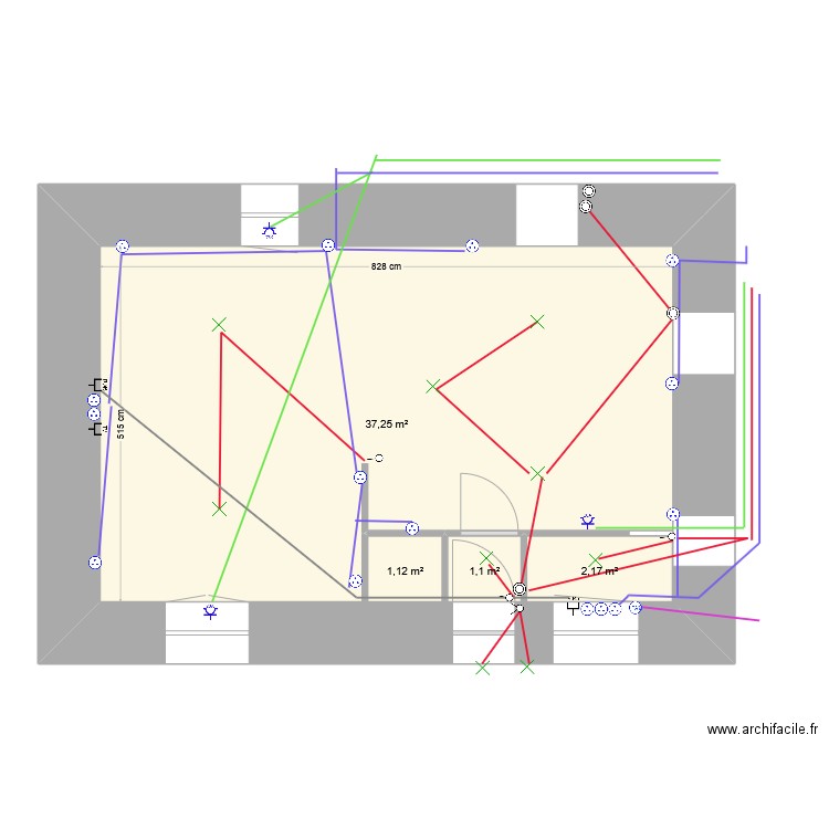 SALON - SAM 2. Plan de 4 pièces et 47 m2