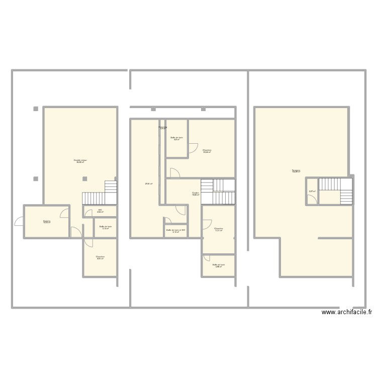 Issa Diarra. Plan de 15 pièces et 280 m2