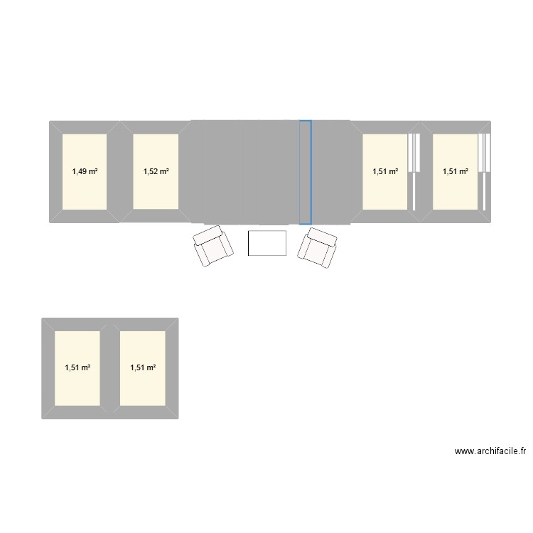 PLAN SPA. Plan de 6 pièces et 9 m2