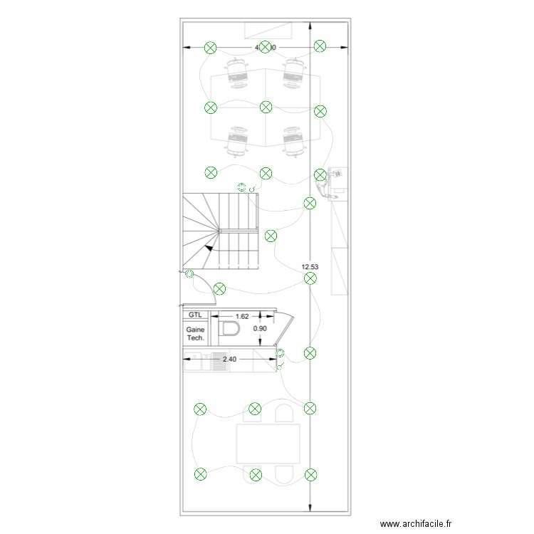 Bureau AUROD lumiere. Plan de 0 pièce et 0 m2