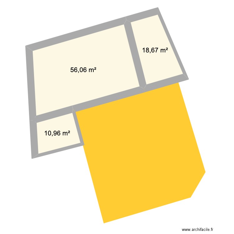 Prayols. Plan de 4 pièces et 179 m2