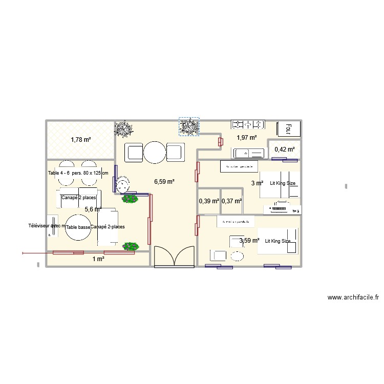 PLAN APPARTEMENT. Plan de 10 pièces et 25 m2