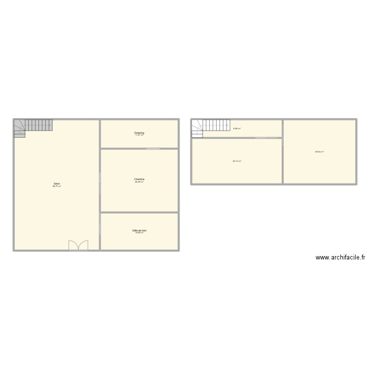 maison 1. Plan de 7 pièces et 169 m2